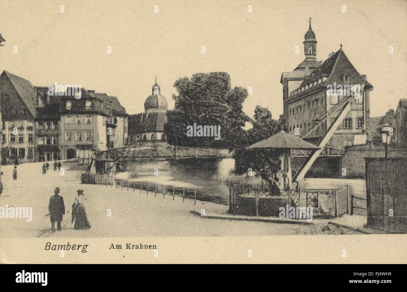Bamberg Postkarte 001. Stock Photo