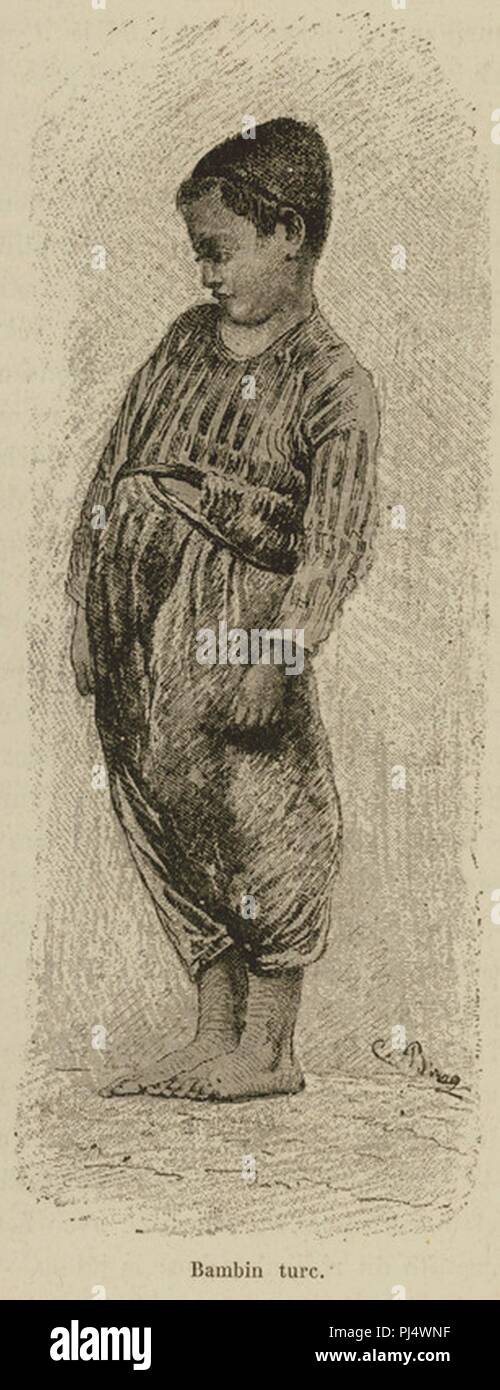 Bambin turc - De Amicis Edmondo - 1883. Stock Photo