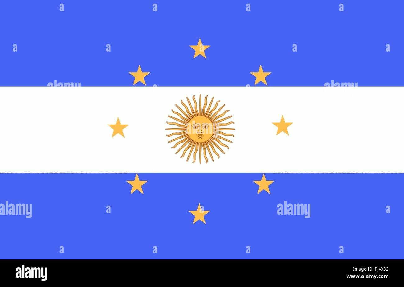 Bandera argentina 1818 marina de guerra. Stock Photo