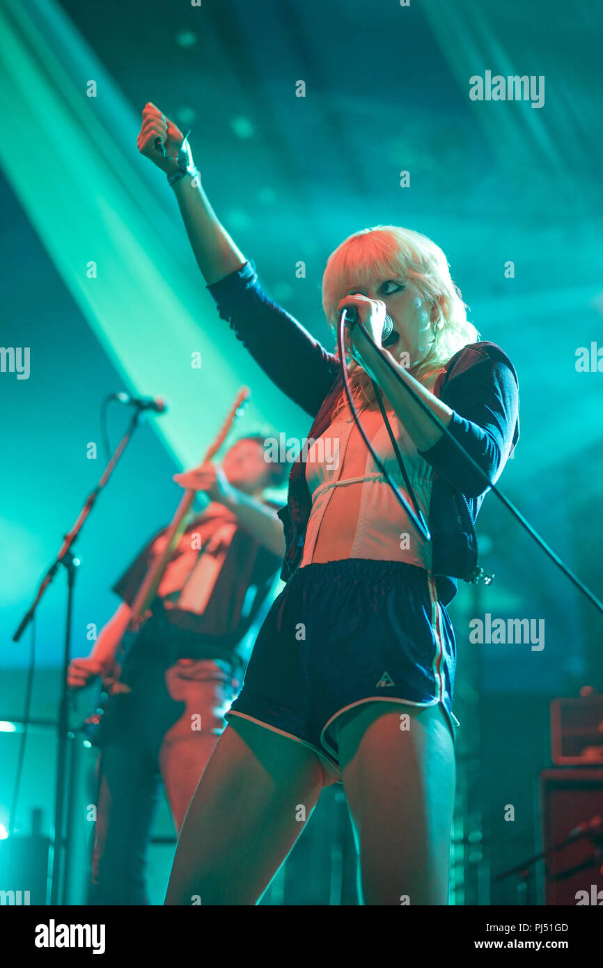 Amy Taylor of Amyl and the Sniffers performing live on the Big Top ...