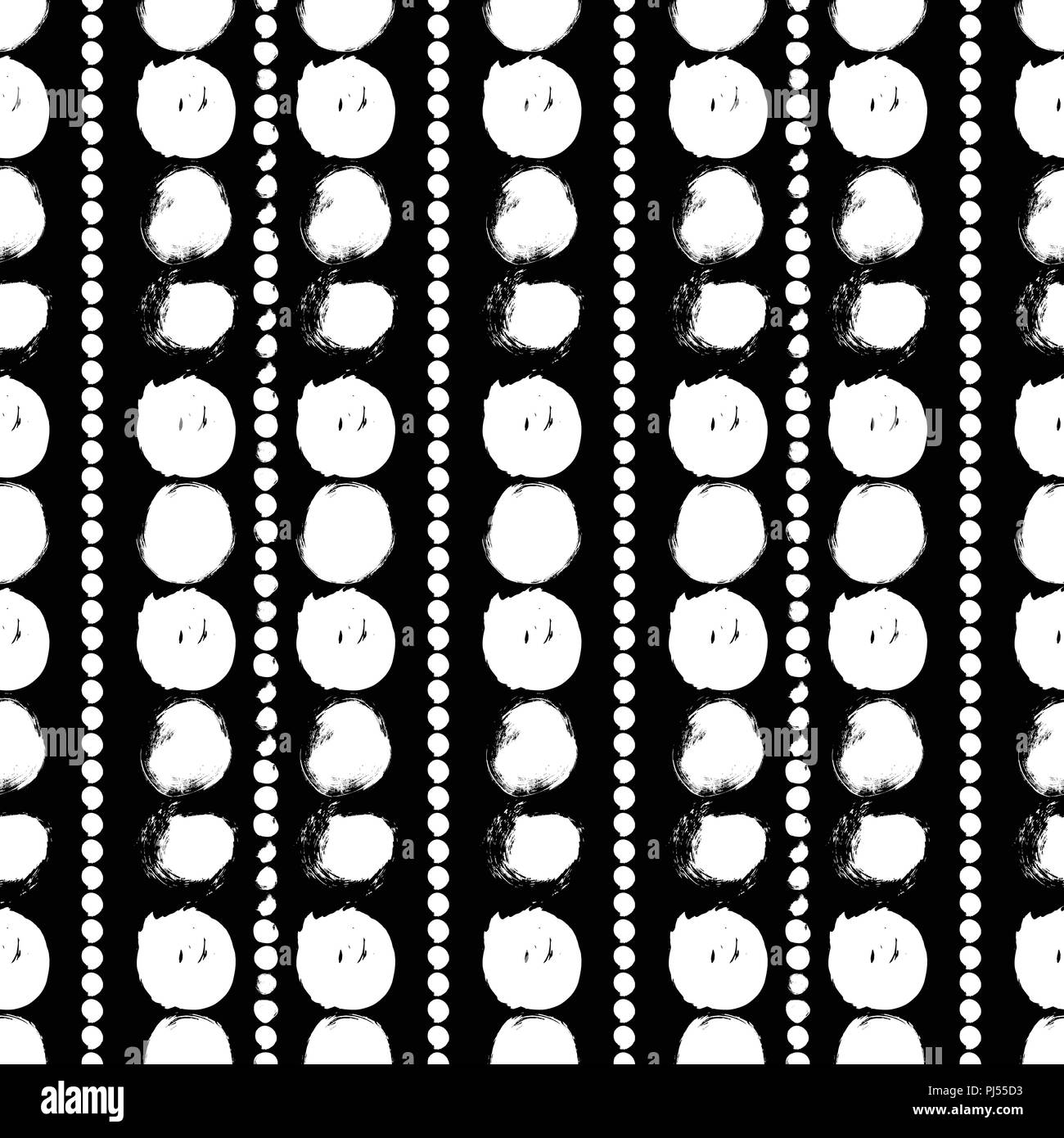 Seamless black and white pattern with circles Stock Vector Image & Art ...