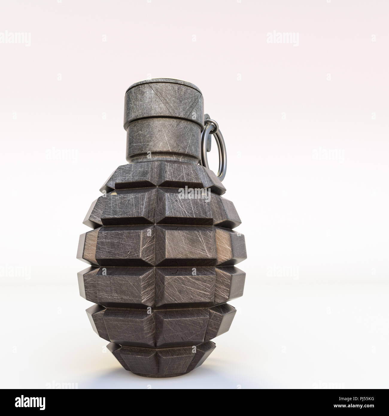 grenade isolated on white background 3d illustration Stock Photo - Alamy