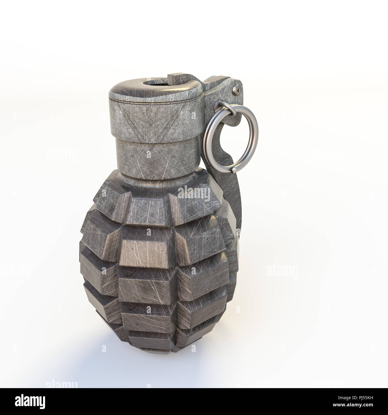 grenade isolated on white background 3d illustration Stock Photo - Alamy