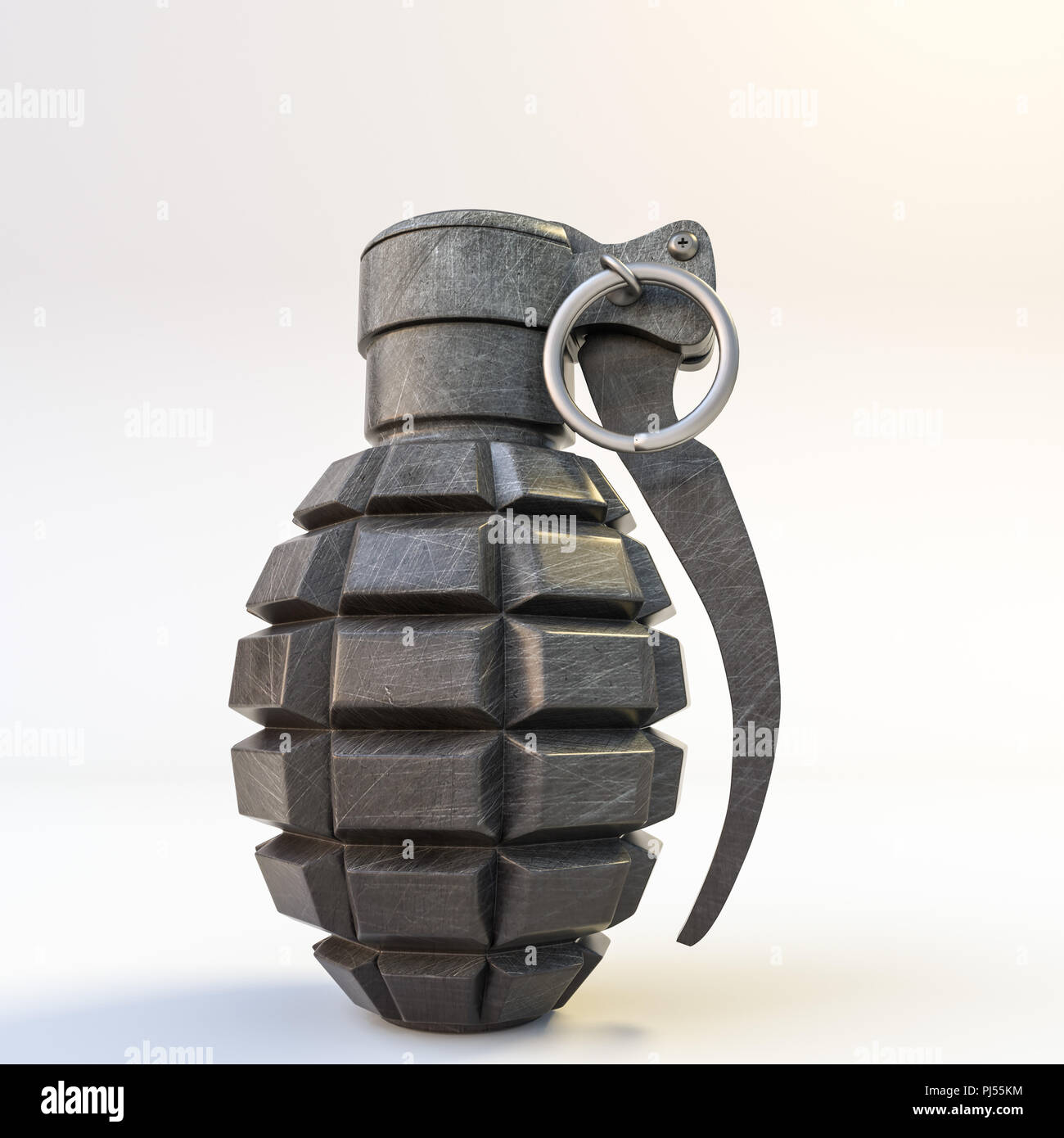 grenade isolated on white background 3d illustration Stock Photo - Alamy