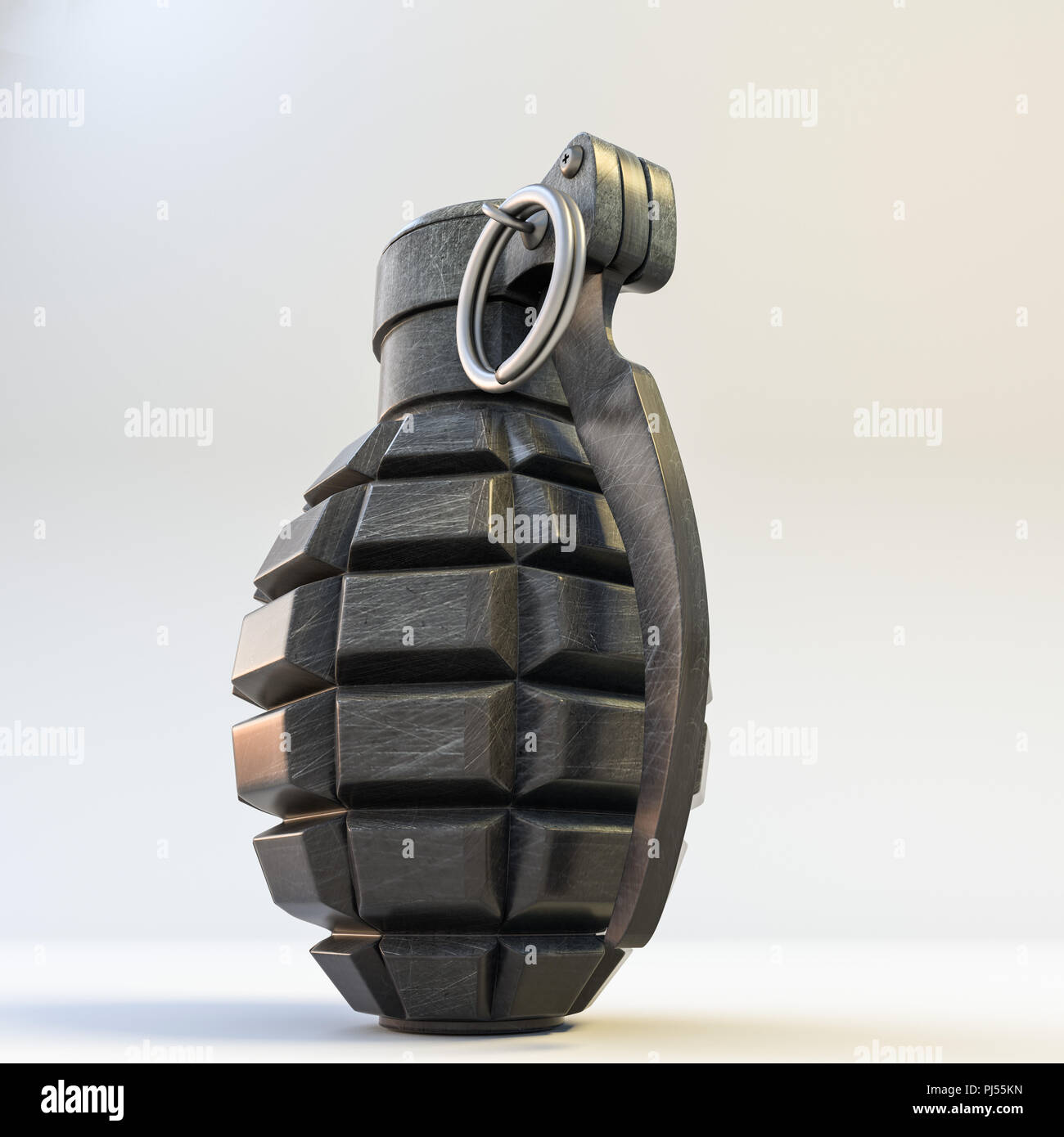 grenade isolated on white background 3d illustration Stock Photo - Alamy