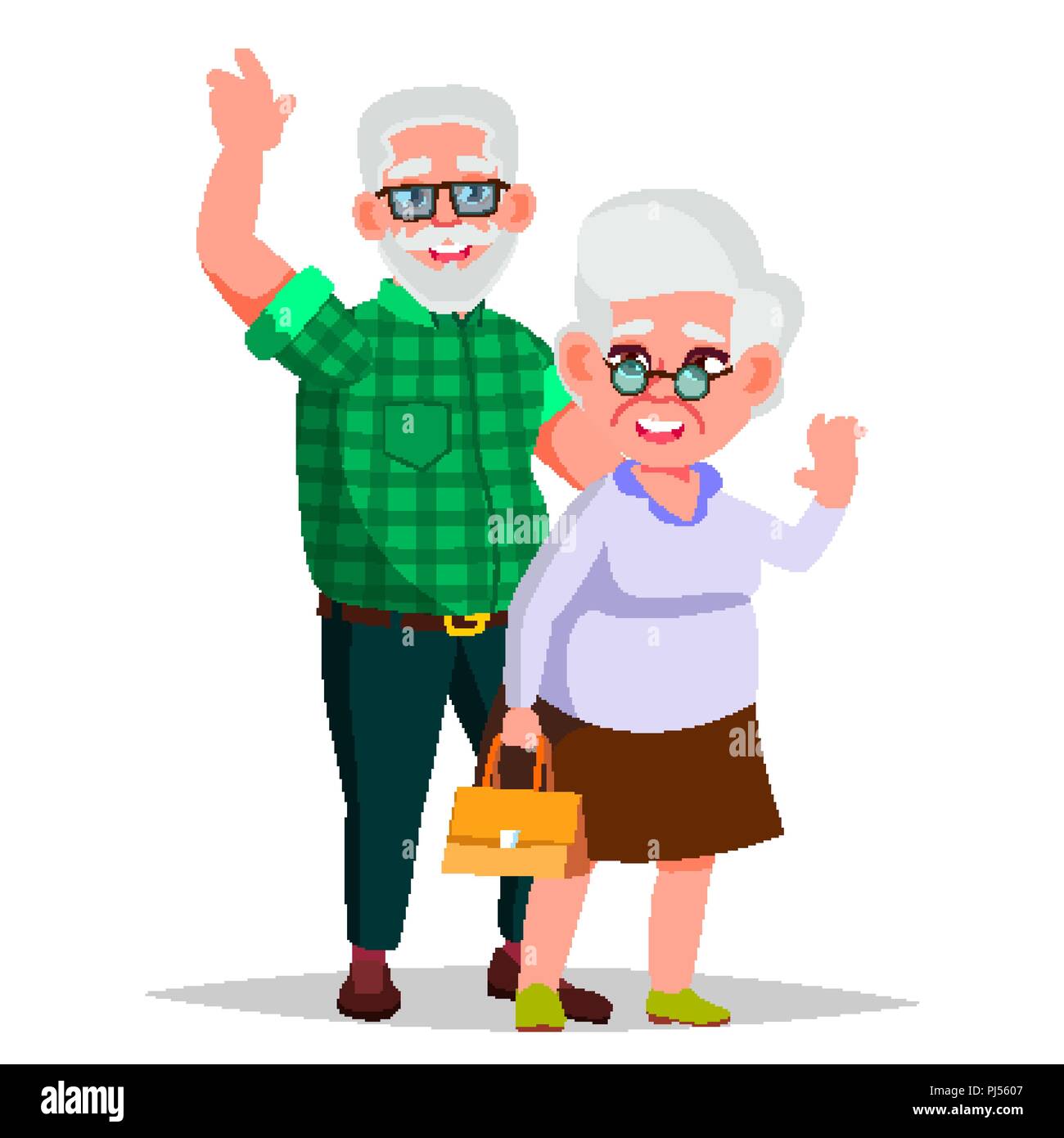Old Couple Cartoon