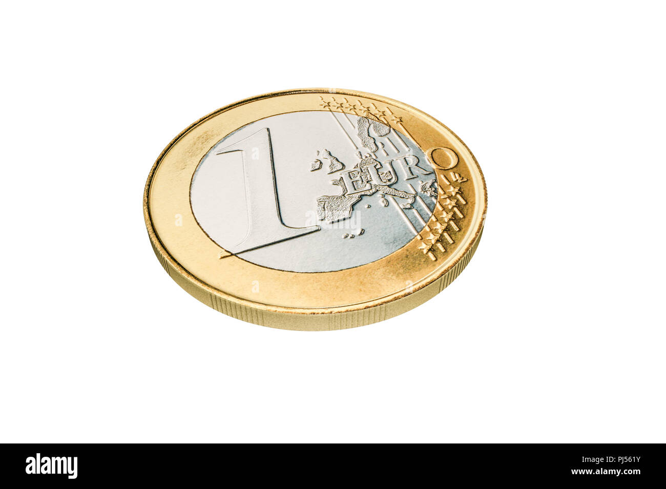 euro coin isolated on white background 3d illustration Stock Photo - Alamy