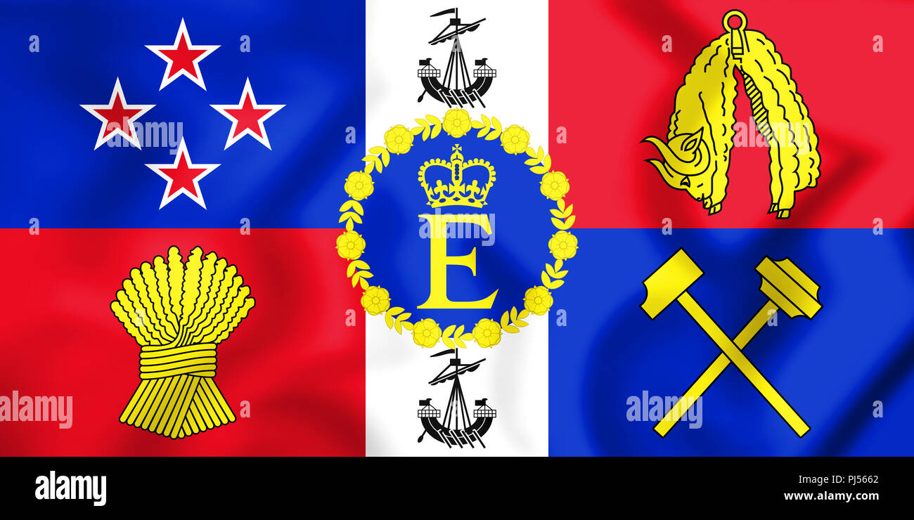 Royal Standard of New Zealand. 3D Illustration. Stock Photo