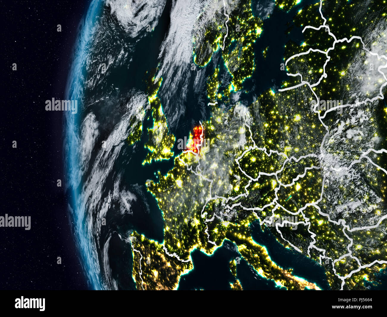 Netherlands satellite image hi-res stock photography and images - Alamy