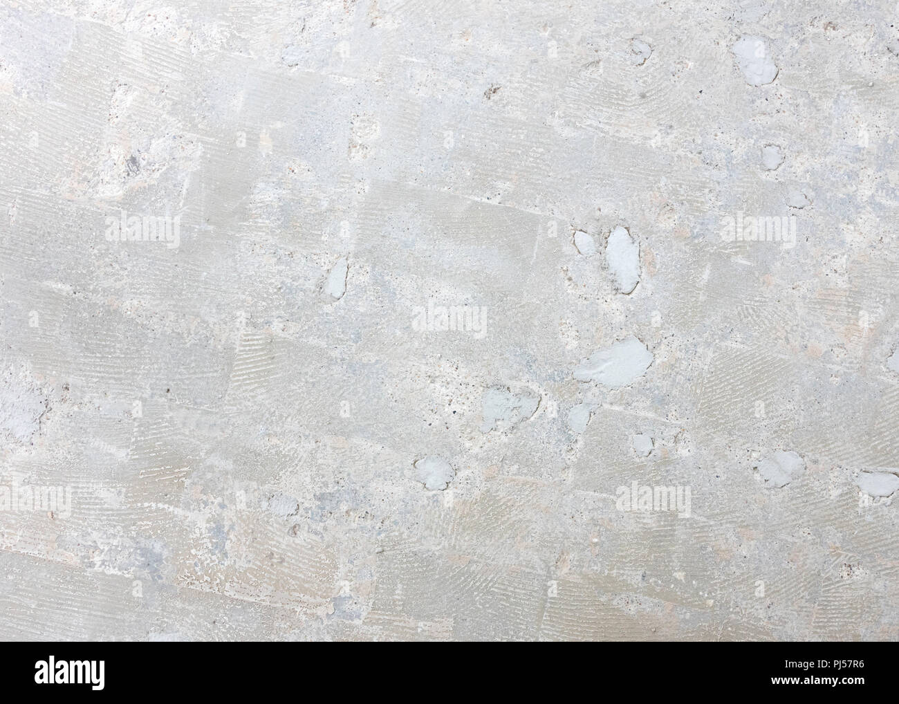 Levelling compound on concrete floor Renovation in progress Stock