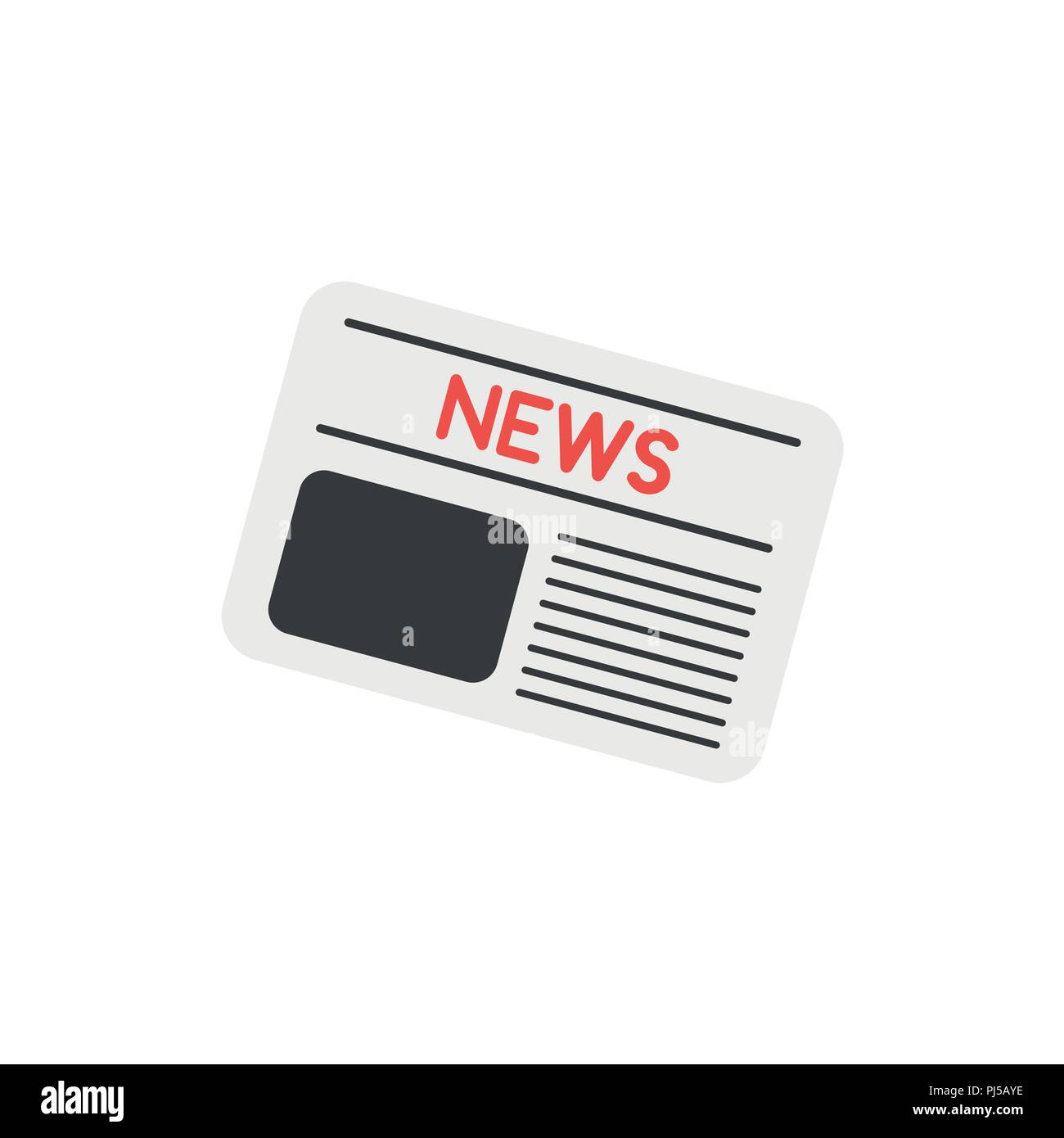 Vector flat style illustration icon concept of newspaper Stock Vector ...