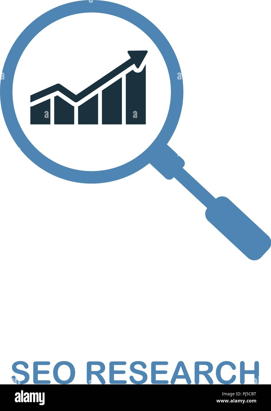 Seo icon. Simple element illustration in 2 colors design. Seo icon sign ...