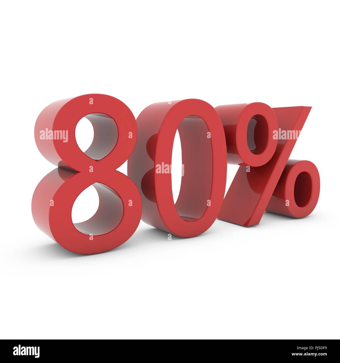 Eighty 80% Percent Stock Photo - Alamy