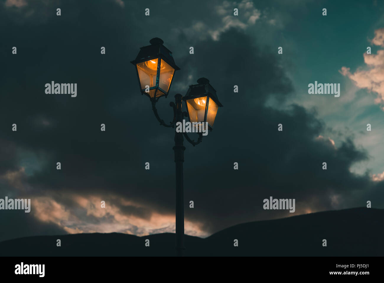 Lanterns in the dark Stock Photo Alamy