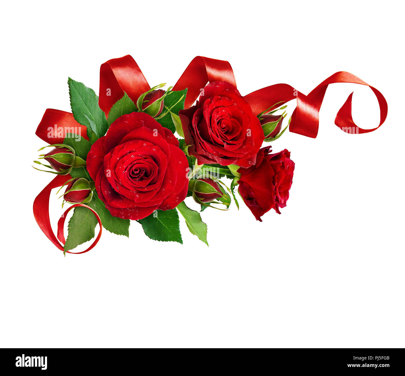 Big Red Silk Ribbon Stock Photo - Download Image Now - Arrangement