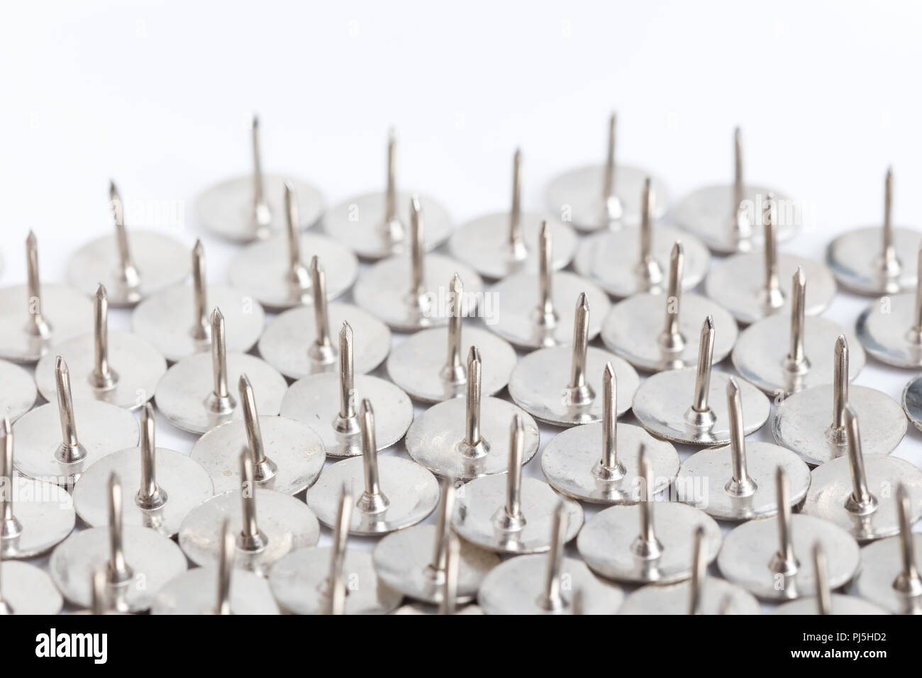 Group Of Metal Thumb Tacks for background Stock Photo Alamy