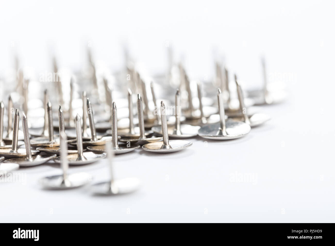 Group Of Metal Thumb Tacks for background Stock Photo Alamy