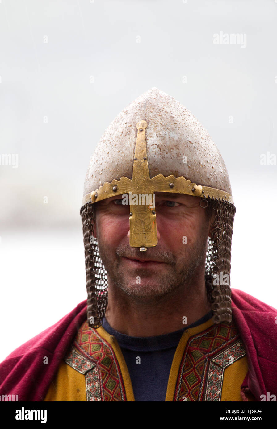 Viking Warrior Reenactor Stock Photo