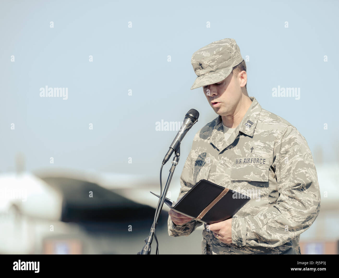Capt. Jeffrey Bartz, a chaplain assigned to the 107th Attack Wing, New