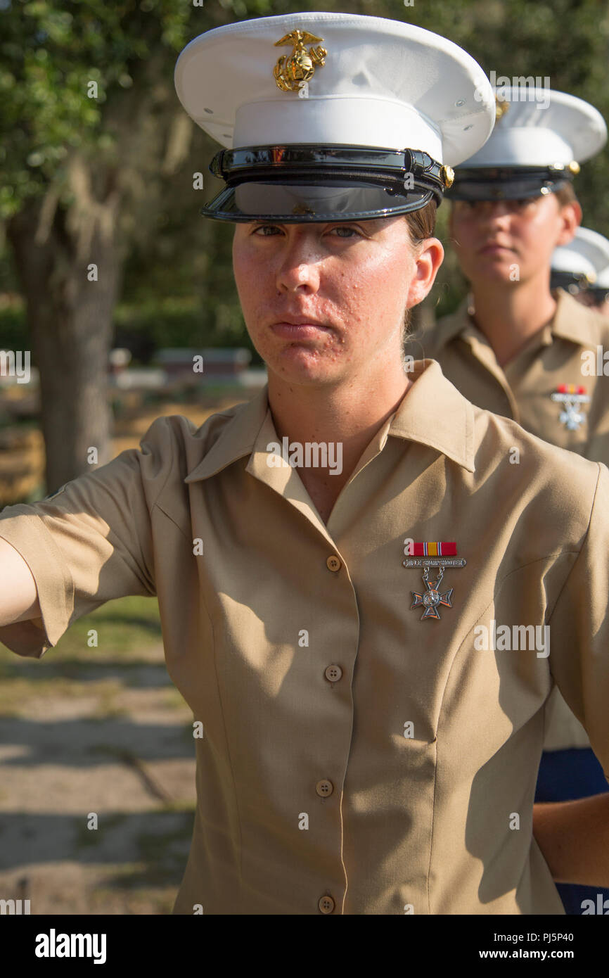 Pfc. Catherin Vogel, honor graduate for Platoon 4030, Papa Company, 4th ...