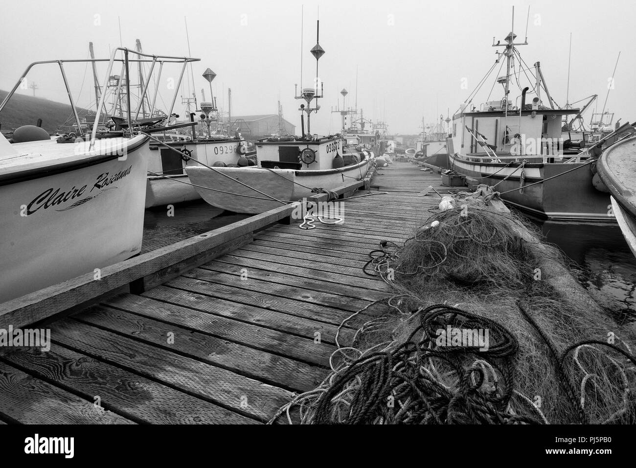 Labrador fishing boats Black and White Stock Photos & Images - Alamy