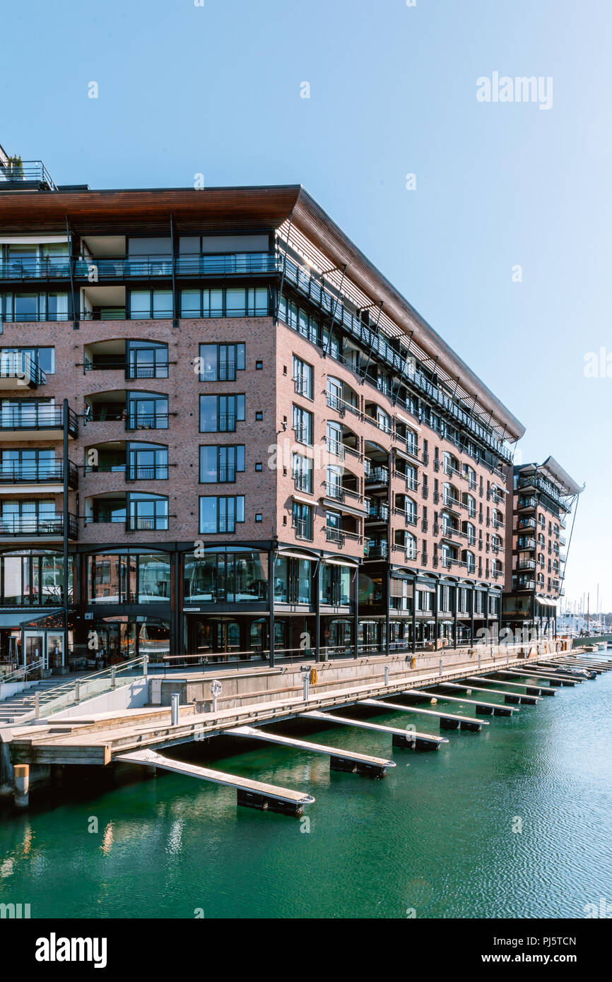 Modern apartment buildings in Oslo by the Oslofjord Stock Photo Alamy