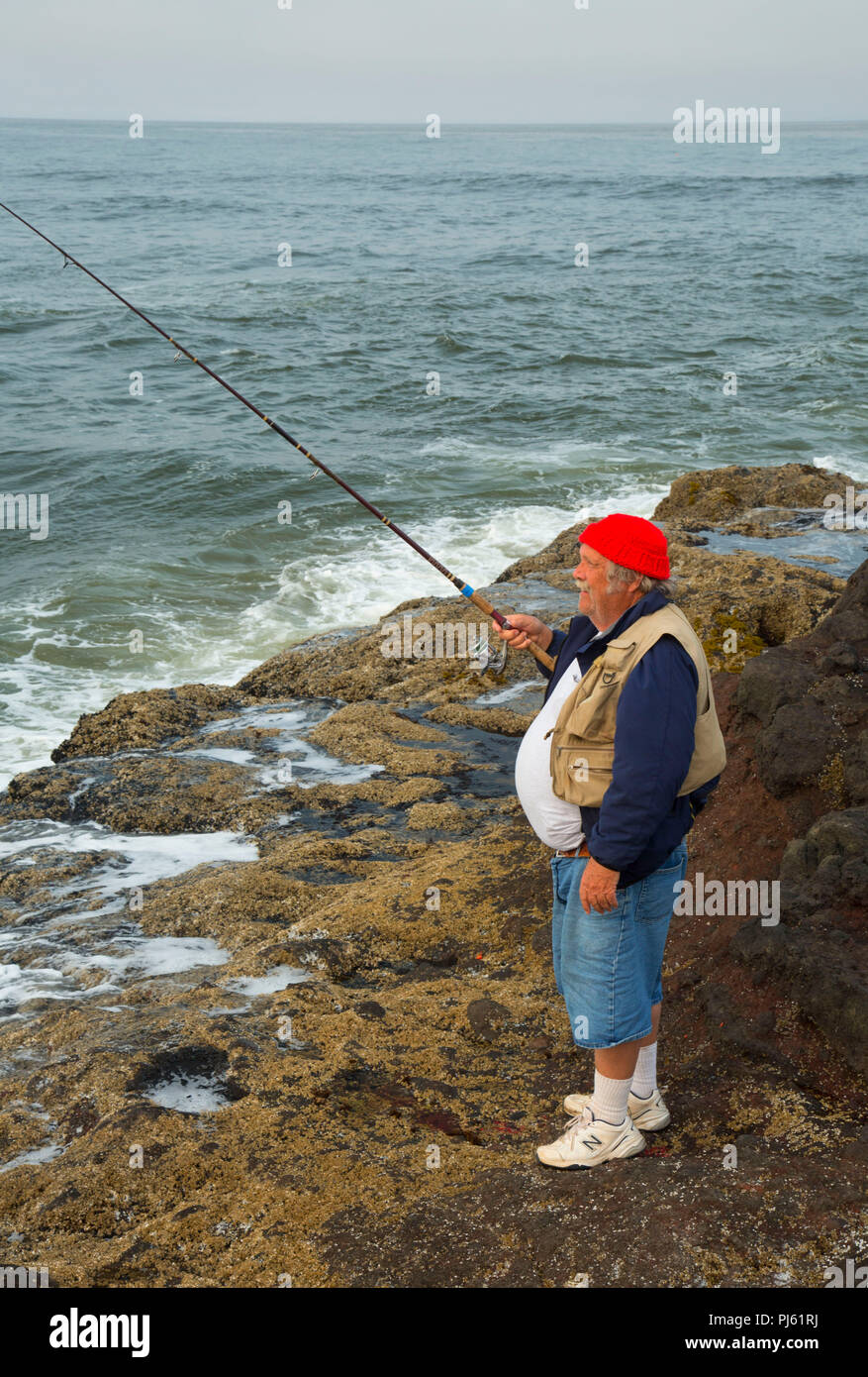 Fishing, Yachats State Park, Oregon Stock Photo 217721382