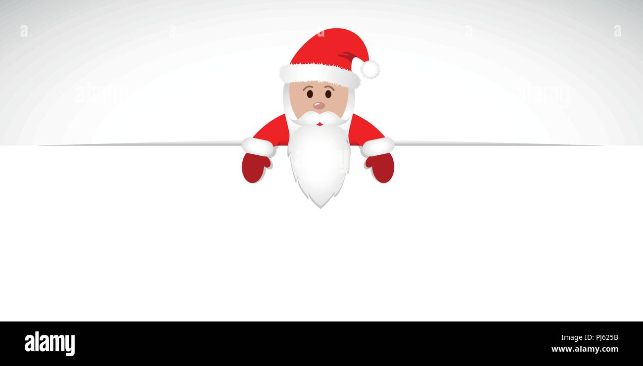 Santa Claus in red clothes white banner vector illustration EPS10 Stock ...