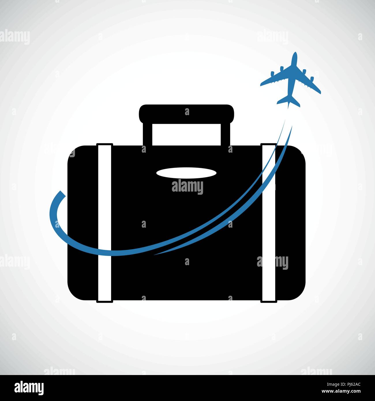 black travel suitcase at the airport vector illustration EPS10 Stock Vector