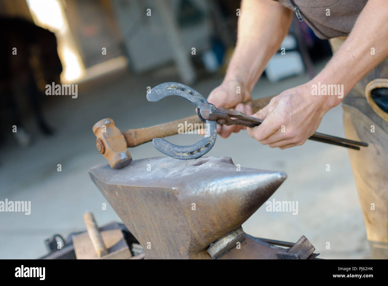 steel made horseshoe Stock Photo Alamy