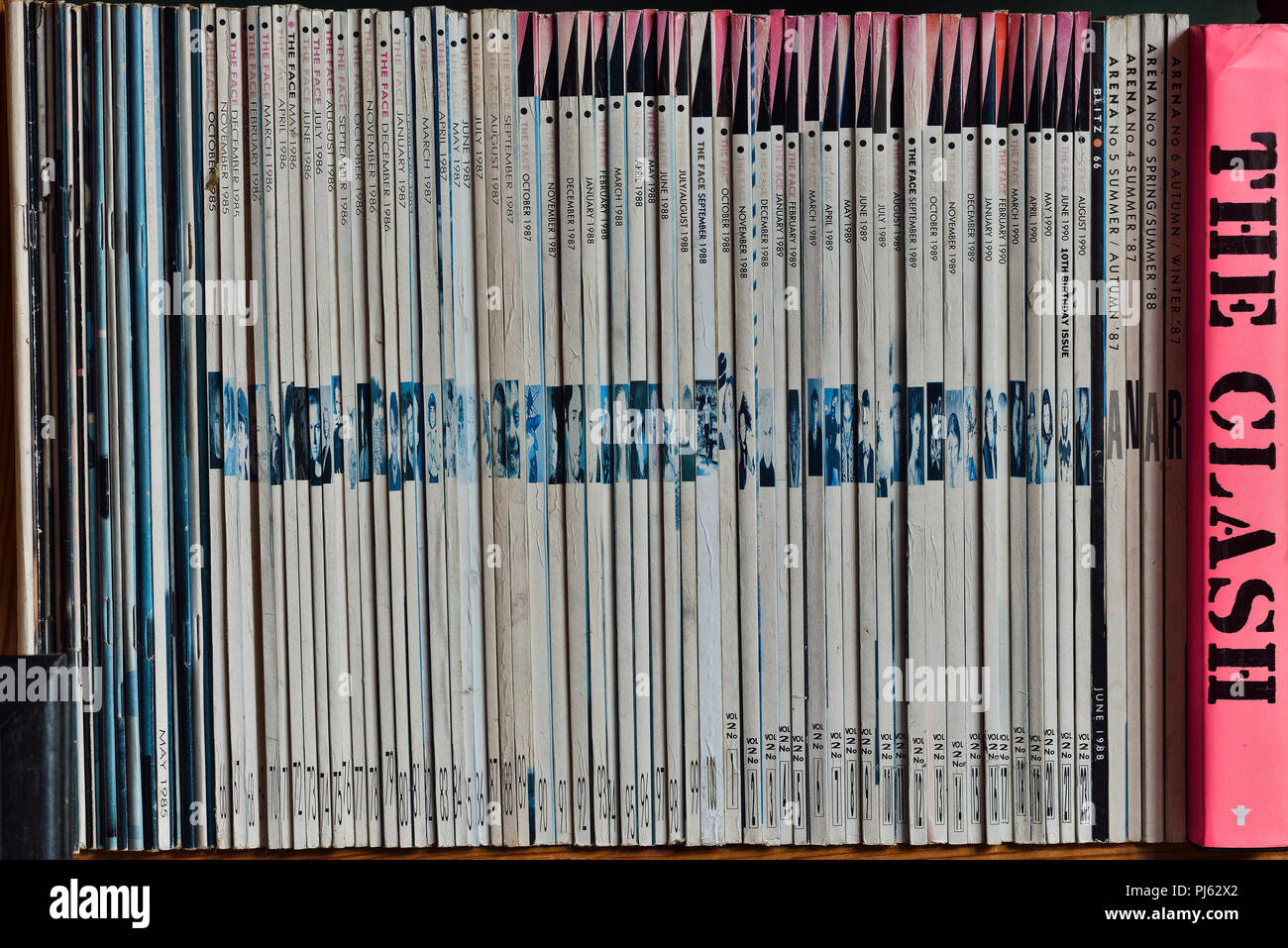 A collection of The Face and Arena magazines. Stock Photo