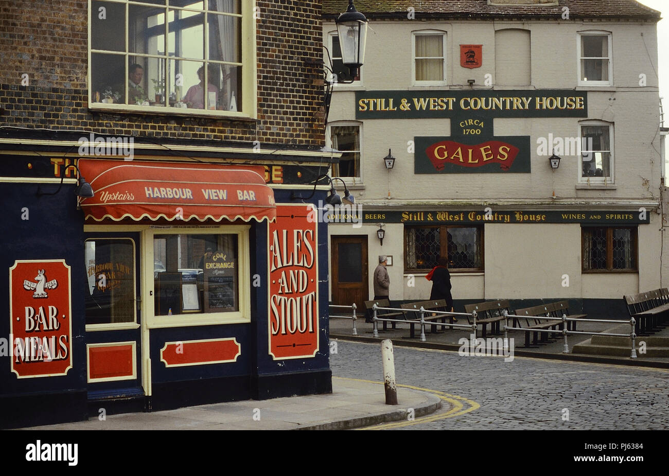 Historical pubs at bath Square, Spice Island, Old Portsmouth, Hampshire