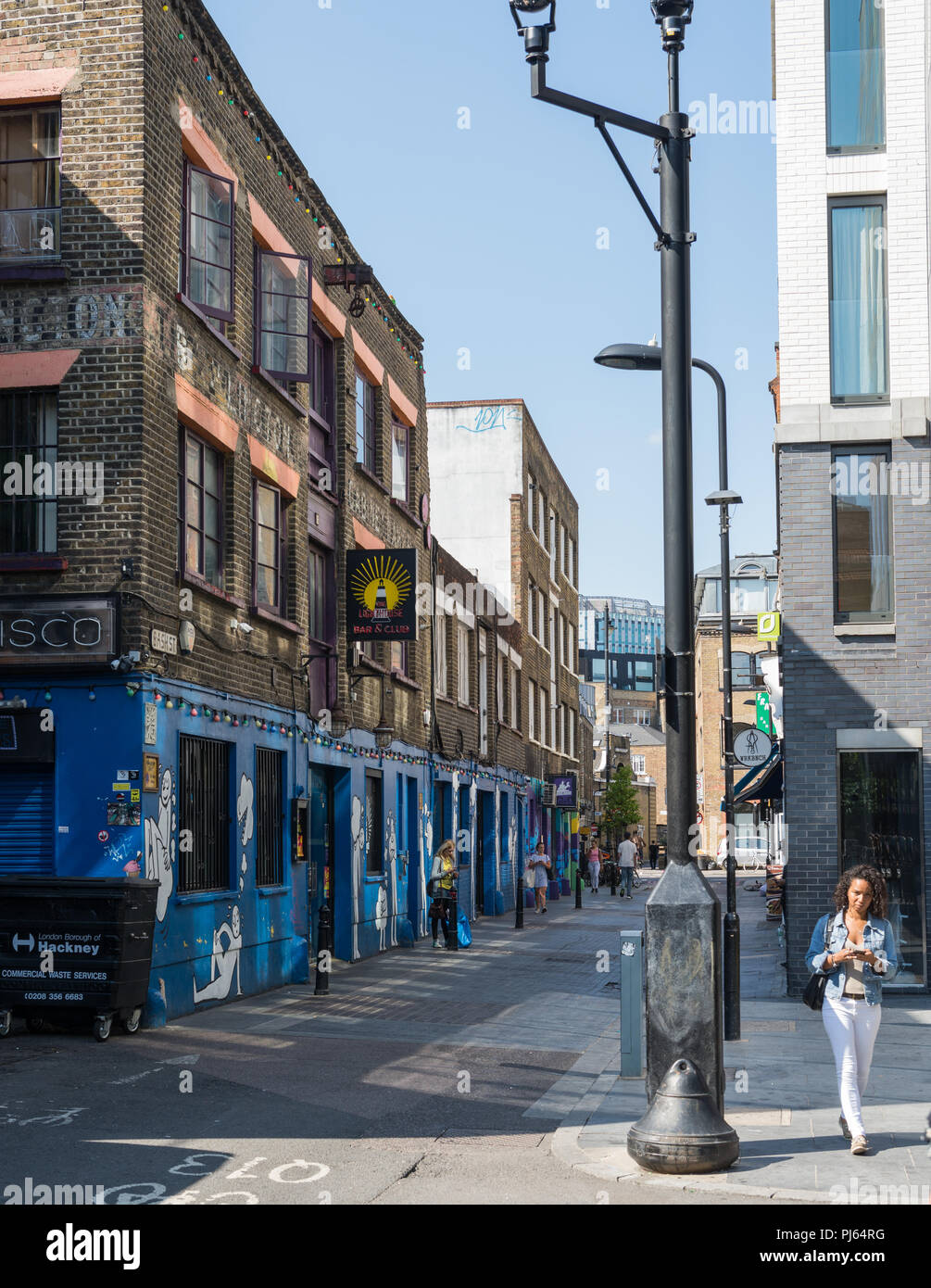 View Of Curtain Road Hoxton London England Uk Stock Photo