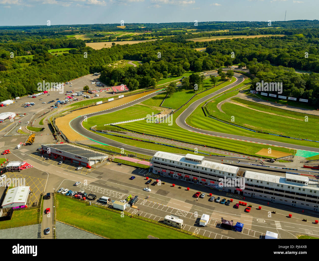 Aerial view of Brands Hatch race circuit, Kent, UK Stock Photo Alamy