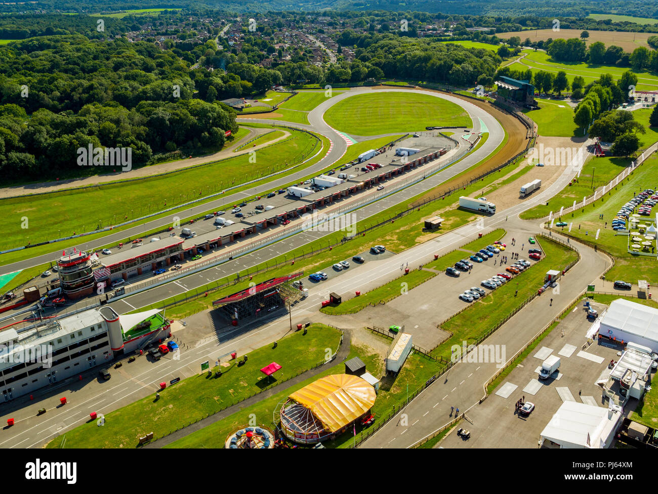 Aerial view of Brands Hatch race circuit, Kent, UK Stock Photo Alamy