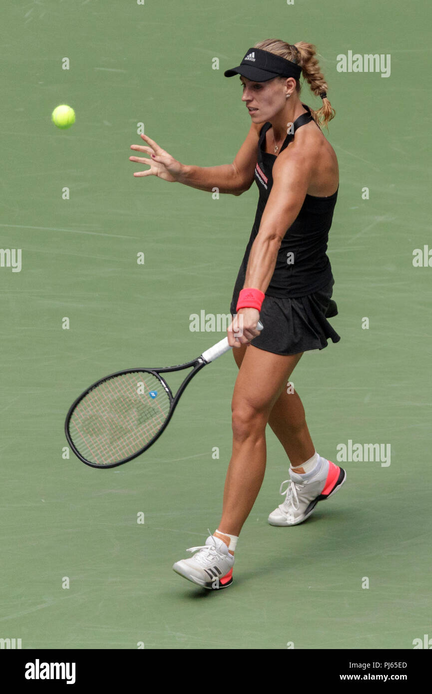 Angelique Kerber (GER) competing at the 2018 US Open Tennis. Stock Photo