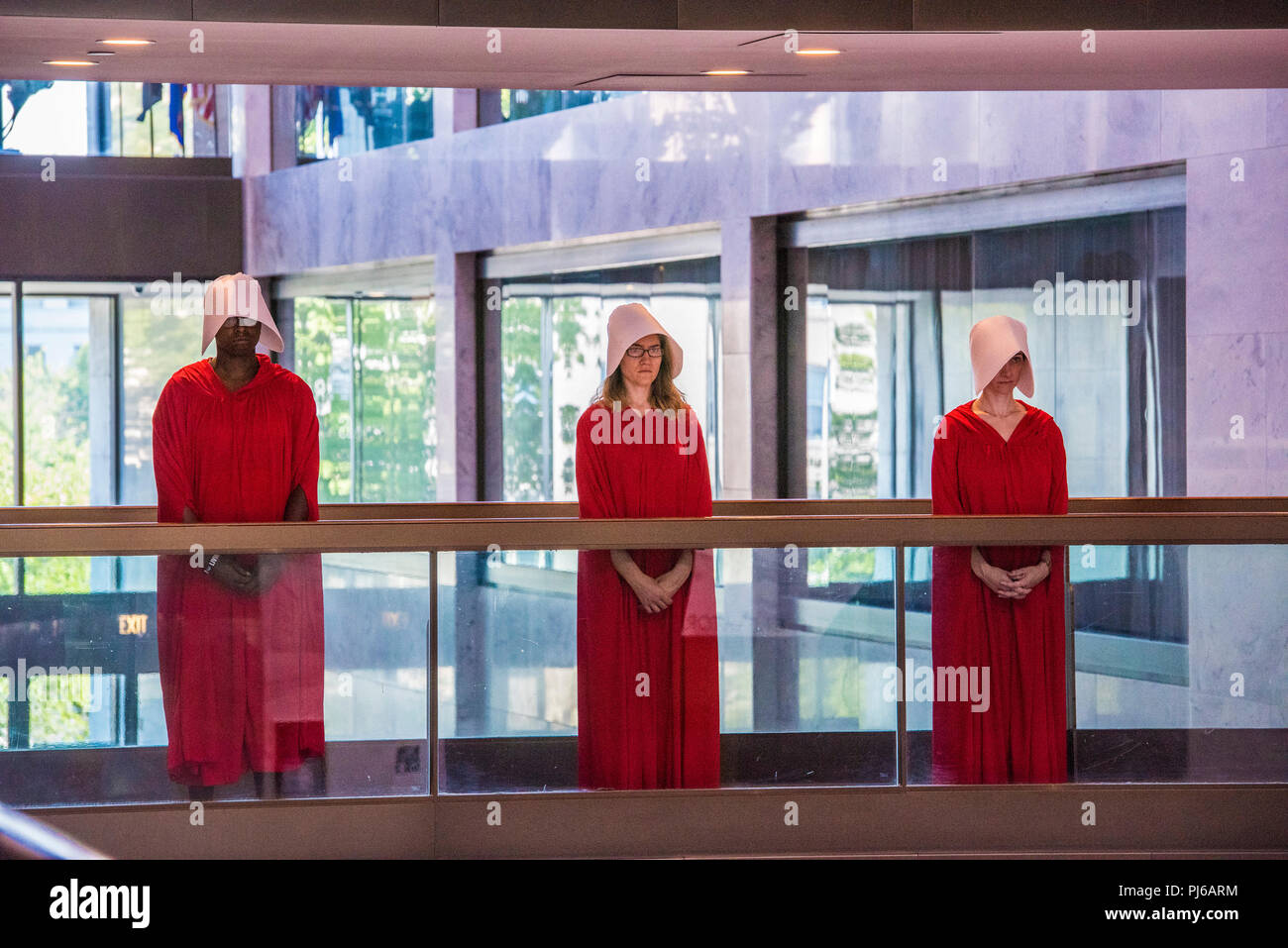 Washington DC, USA. 4th September 2018. Protestors hold a vigil while Judge Brett Kavanaugh attends his confirmation hearing to become the next Supreme Court Justice on Capitol Hill in Washington DC.   Patsy Lynch/Alamy Credit: Patsy Lynch/Alamy Live News Stock Photo