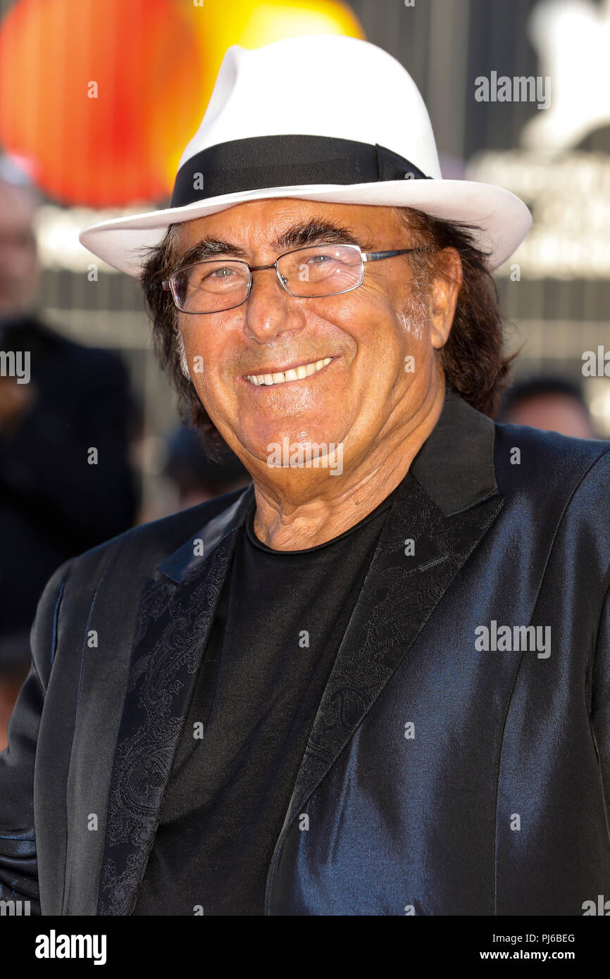 Venice, Italy. 04th Sep, 2018. Al Bano Carrisi attend the 'Vox Lux' premiere during the 75th Venice Film Festival at the Palazzo del Cinema on September 04, 2018 in Venice, Italy. Credit: John Rasimus/Media Punch ***France, Sweden, Norway, Denark, Finland, Usa, Czech Republic, South America Only***/Alamy Live News Stock Photo