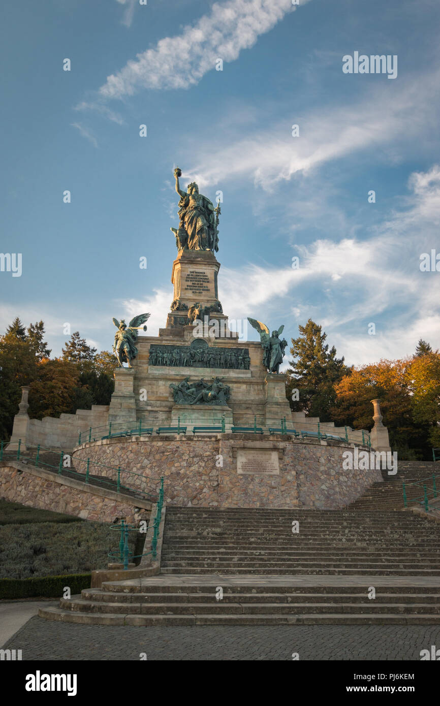 Statue germania niederwalddenkmal niederwald monument hires stock