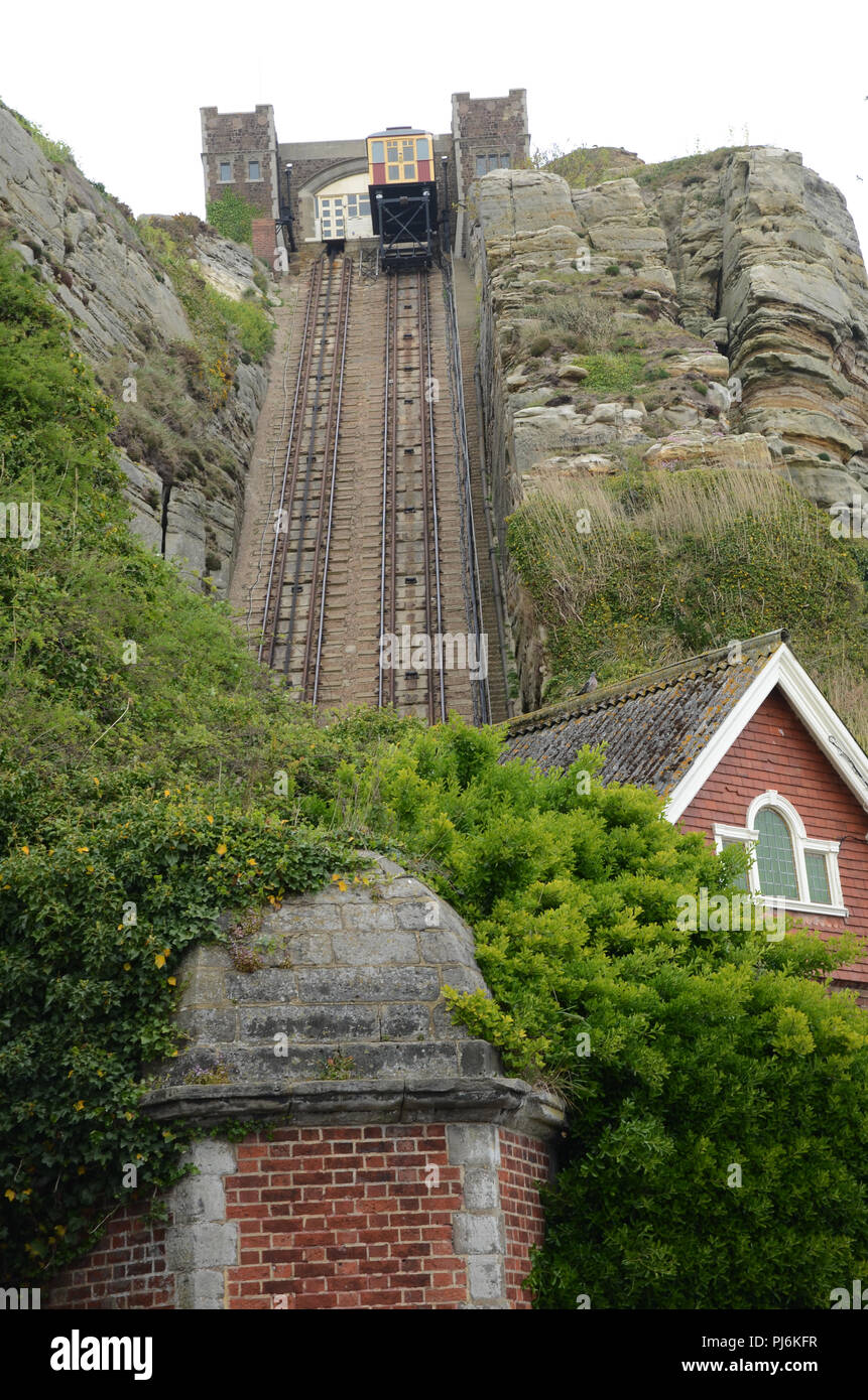 West Hill funicular, Hastings UK Stock Photo