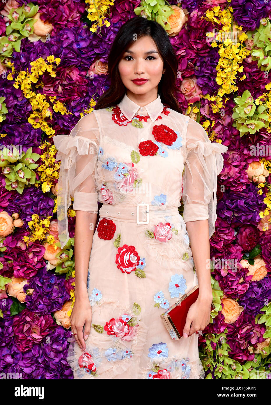Gemma Chan attending the Crazy Rich Asians Premiere held at Ham Yard Hotel, London. Stock Photo
