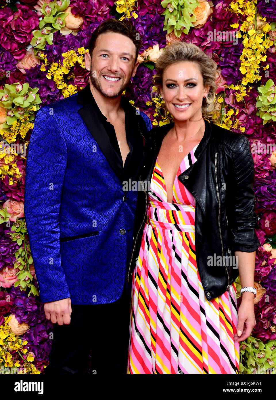 Faye Tozer (right) and Michael Cotton attending the Crazy Rich Asians