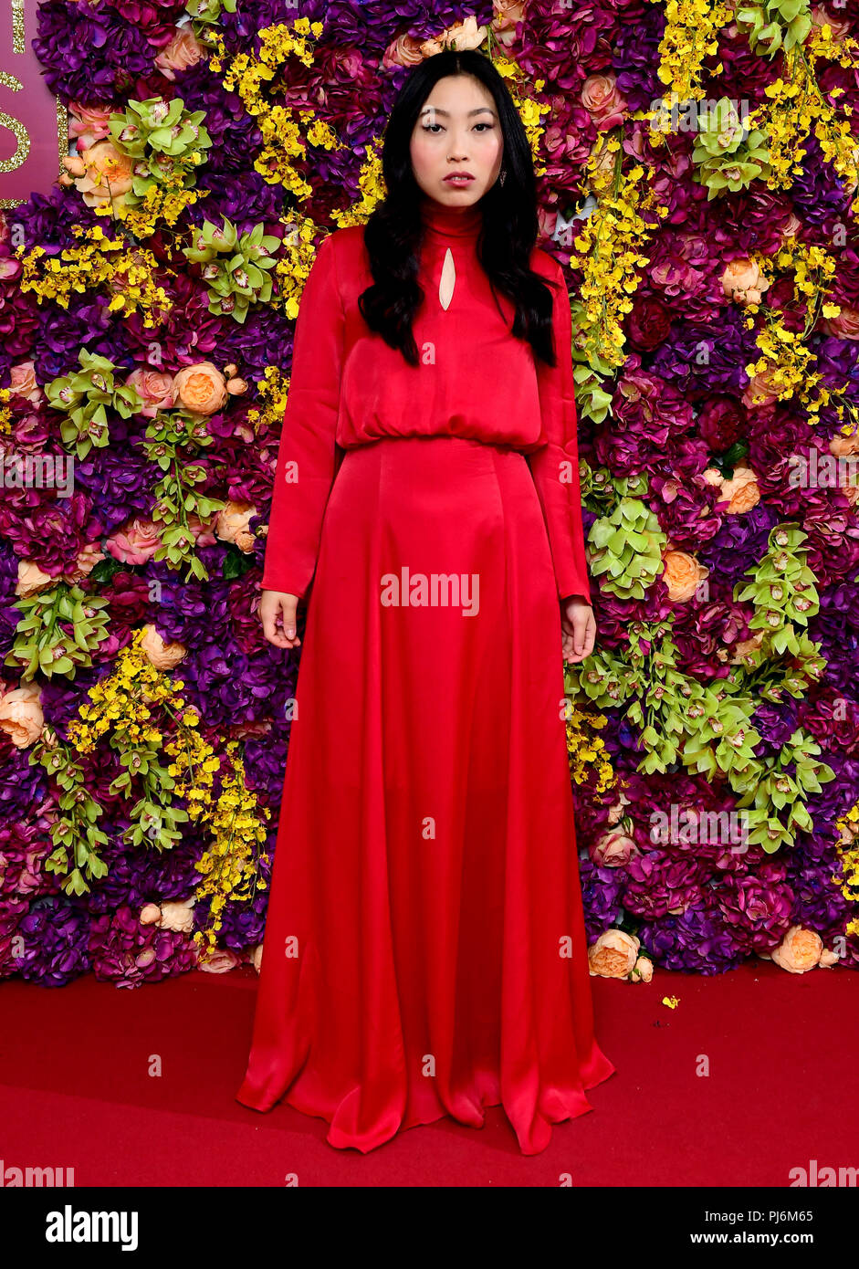 Awkwafina attending the Crazy Rich Asians Premiere held at Ham Yard Hotel, London. Stock Photo