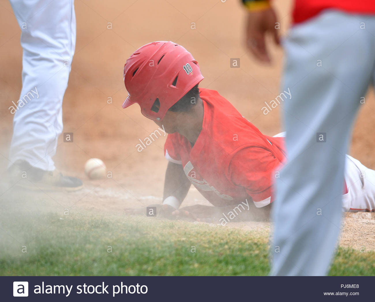 Baseball Player Sliding Stock Photos & Baseball Player Sliding Stock