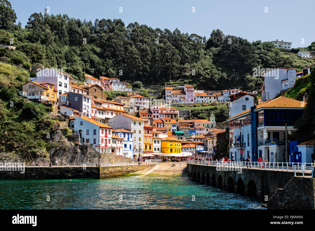Cudillero, picturesque fishing village, Asturias, Spain Stock Photo