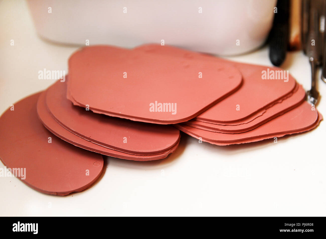 Dental Shellac base plates. Dentures and dentistry. Dental prosthesis