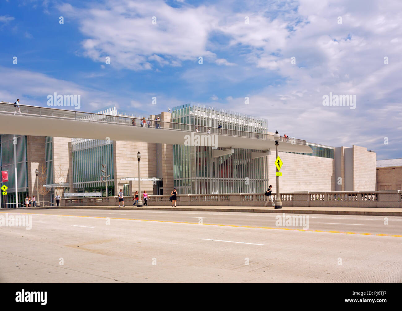CHICAGO, ILLINOIS - JUNE 04, 2010: The Modern Wing (Art Institute of Chicago) building designed by architect Renzo Piano on June 04, 2010 in Chicago,  Stock Photo
