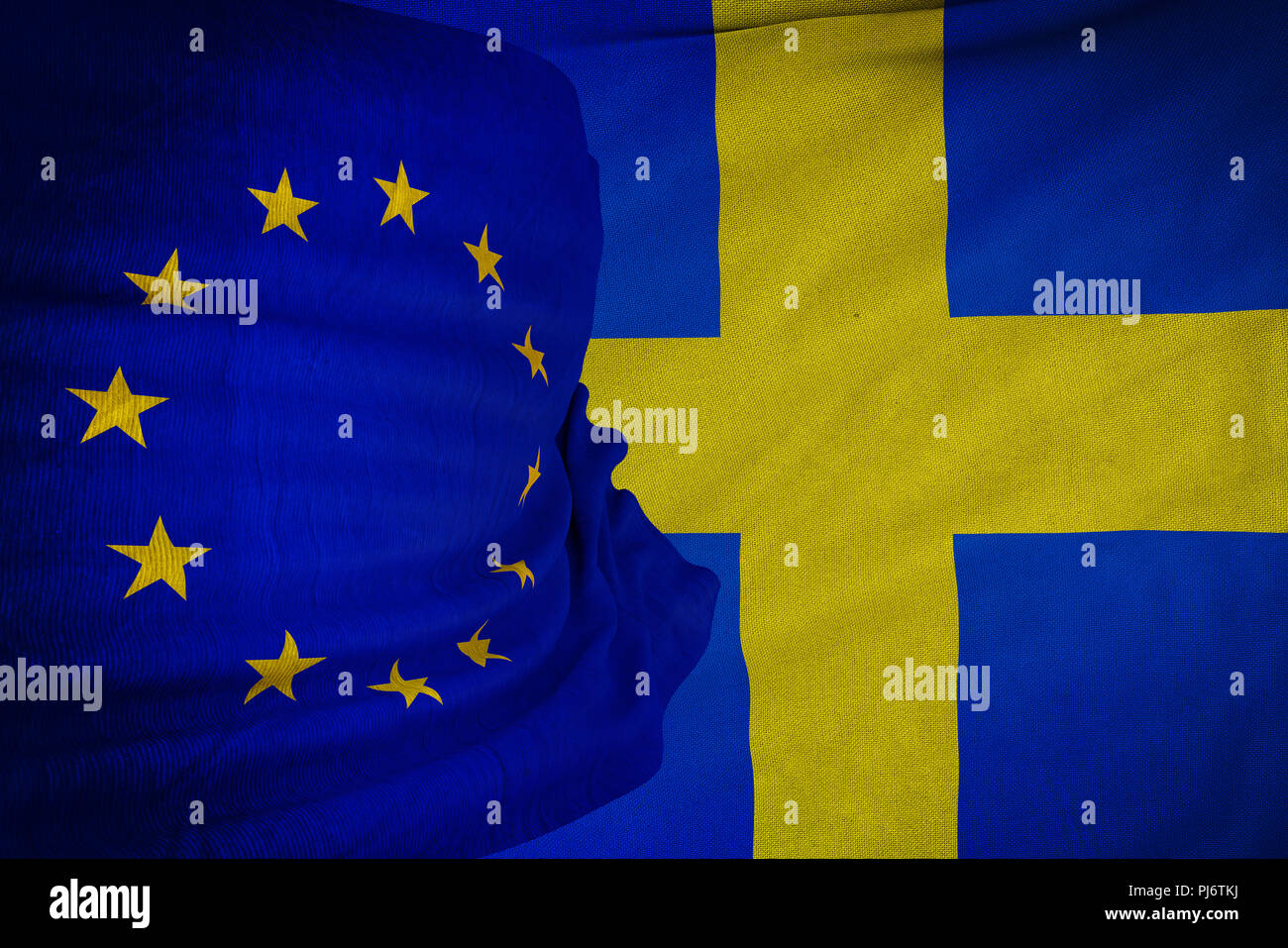 Sweden, European Union Flag Stock Photo Alamy