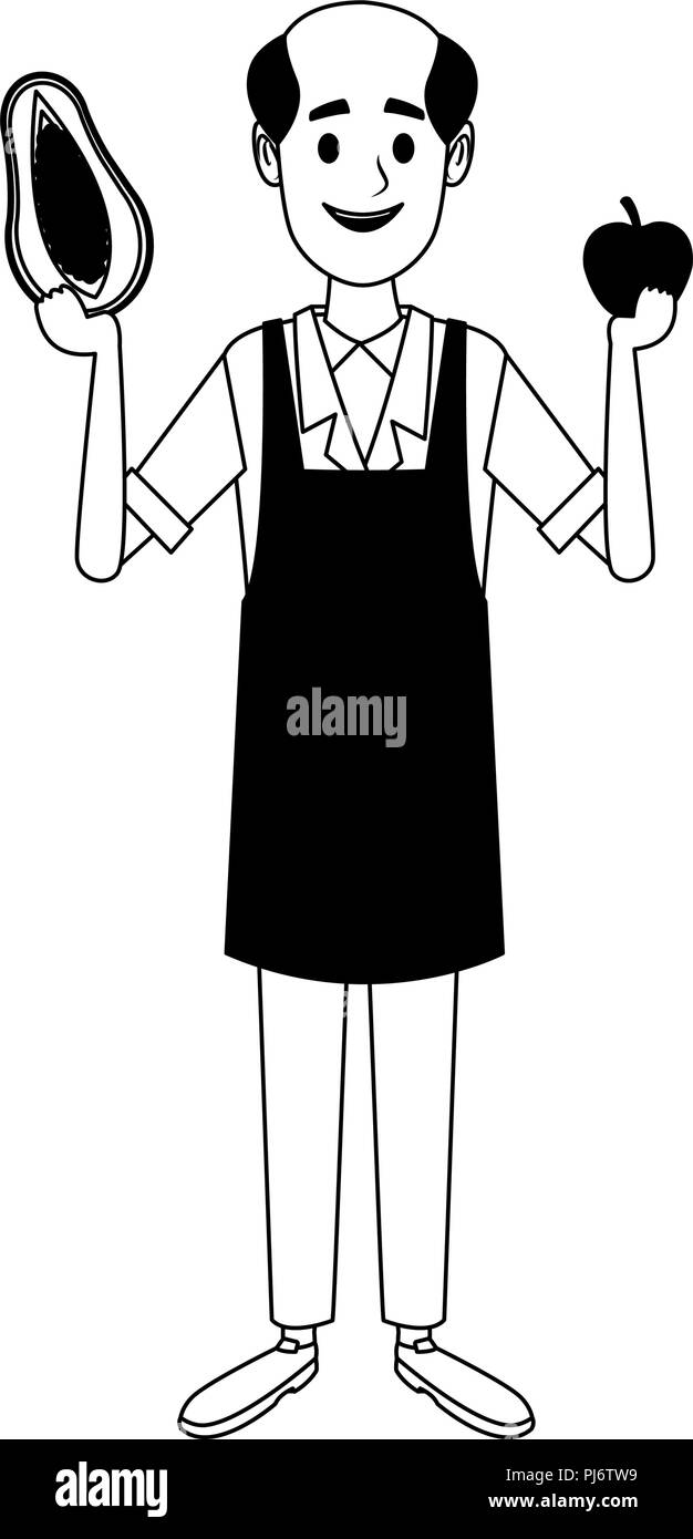 Shopkeeper Clipart Black And White