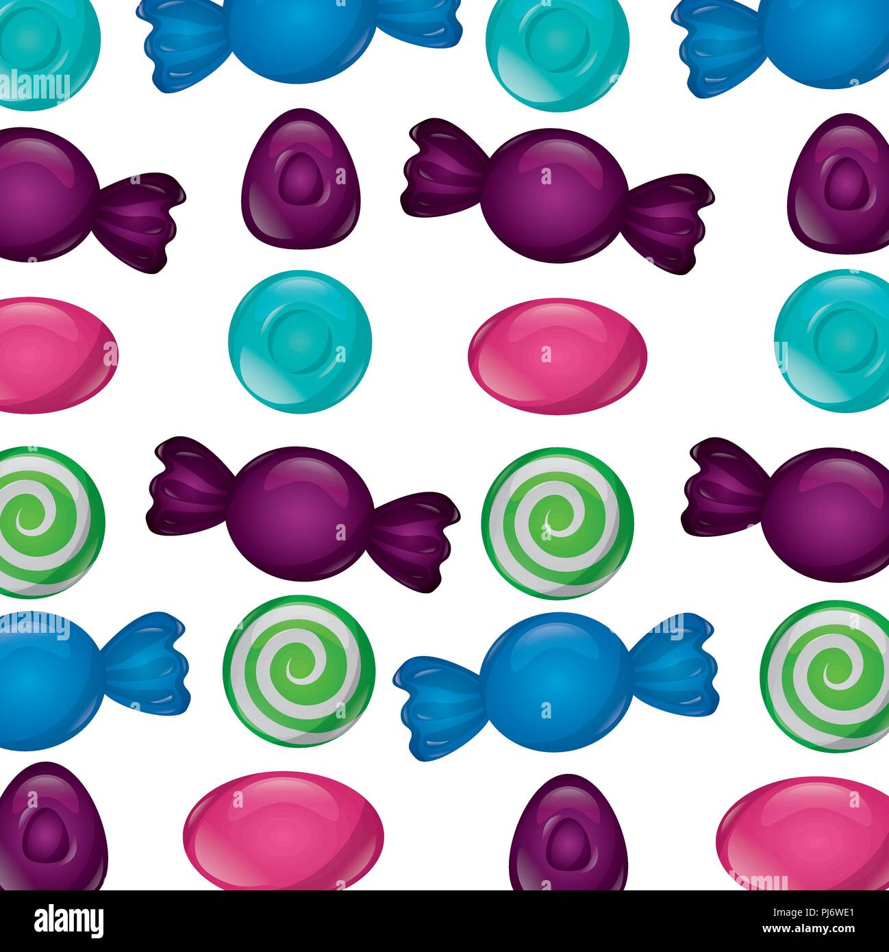 sweet candies icon pattern vector illustration design Stock Vector ...
